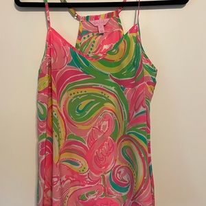 Lily Pulitzer silk camisole green/pink/yellow.   Size S